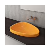 Bocchi Etna 58 cm Tezgah Üstü Lavabo Parlak Mandalina Sarısı
