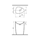 Bocchi Etna 58 cm Monoblok Lavabo Parlak Mandalina Sarısı