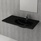 Bocchi Taormina Arch Etajerli Lavabo 86 Cm Parlak Siyah 1020-005-0126