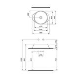 Bocchi Venezia 56 cm Çanak Lavabo Parlak Bisküvi