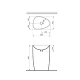 Bocchi Etna Monoblok Lavabo 58 cm Batarya Banklı Mat Yasemin