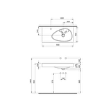 Bocchi Etna 90 cm Etajerli Lavabo Mat Yeşil
