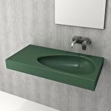Bocchi Etna 90 cm Etajerli Lavabo Mat Yeşil