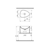 Bocchi Etna 58 cm Tezgah Üstü Monoblok Lavabo Mat Antrasit