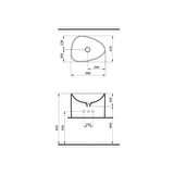 Bocchi Etna 58 cm Tezgah Üstü Monoblok Lavabo Mat Gri