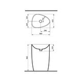 Bocchi Etna 58 cm Monoblok Lavabo Parlak Beyaz