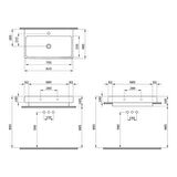Bocchi Scala Tezgah Üstü Lavabo 80 cm Mat Antrasit 1078-020-0126