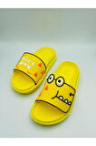 Gezer Dinozor Desenli Çocuk Terlik Nice Day Sarı