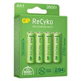 GP RECYKO AA 2600 MAH ŞARJLI 4LÜ PİL GP270AAHCE-2EB4 (GPRHC272E001)