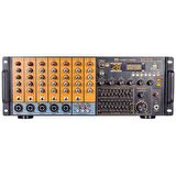 MAGICVOICE MV-1216 KÜP MİXER ANFİ USB BT UK RMS300W MAX 2400W 6 ZON +99DSP+4-16-70-100V TRAFOLU