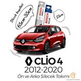 Bosch Aeroeco Renault Clio 4 2012 - 2020 Ön ve Arka Silecek Seti