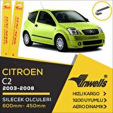 Citroen C2 Muz Silecek Takımı (2003-2008) İnwells