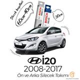 Bosch Aeroeco Hyundai i20 2008 - 2014 Ön  - Arka Silecek Takımı