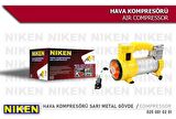 Niken Metal Gövdeli Sarı Işıklı Mini Oto Araç Hava Kompresörü 12V