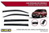 Citroen Berlingo Kromlu Cam Rüzgarlığı 4'lü Set (2018-2021) Niken