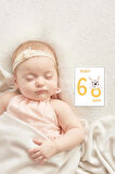 Bebek Hediyelik Yenidoğan Bornoz %100 Pamuk Ve Aylık Konsept Anı Kart 12'li, Kız Baby Shower Hediye