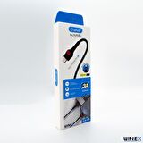 Winex GFZ115 İphone Lightning 3.0A Hızlı Şarj ve Data Kablosu 1M Siyah