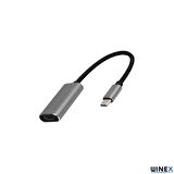 Winex ARSKY Type-C to HDTV 4K Ultra HDMI Dönüştürücü Gri