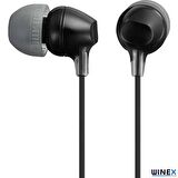 Winex P100 3.5 mm Mikrofonlu Kablolu Kulak içi Kulaklık Siyah