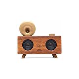 Winex Çift Hoparlörlü Gramafon Speaker Bluetooth Hoparlör Fm Radyo+Sd Kart+UsbA+3.5mm Aux Girisli