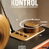 Winex Çift Hoparlörlü Gramafon Speaker Bluetooth Hoparlör Fm Radyo+Sd Kart+UsbA+3.5mm Aux Girisli