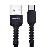 Imeng 3A UsbA to Type-C Pro Braided Örgülü Data ve Hizli Sarj Kablosu Siyah