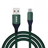 İmeng 6A 100W UsbA to Micro Data ve Hızlı Şarj Kablosu ML60 Yeşil