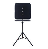 Raf Düzenekli Tripod Ayaklı Kare Dart Arkalık. Siyah