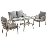 Capri Swing Artemis İkili Rattan Balkon Bahçe Takımı | Beyaz