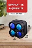 GTS-1835 Kablosuz Hoparlör Rgb Işıklı Fm Radyo Android Apple Uyumlu Bluetooth Taşınabilir Hoparlör