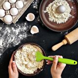 Silikon Spatula Seti 3Lü Büyük Boy Yanmaz Çizmez Yeşil
