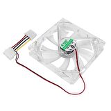 12V 12cm Şeffaf ışıklı kasa içi RGB fan molex power girişli fan