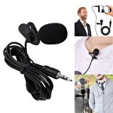 yaka mikrofonu 3.5mm stereo jaklı yaka mikrofonu 3m