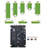 Sata to m.2 ngff-msata ssd çevirici aparat