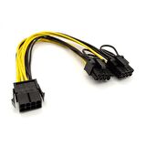 8 pin PCIE erkek to  6+2 dual PCI-E GPU power kablo