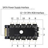 fan çoklayıcı 5V 3 Pin ARGB RGB Led Fan Çoklayıcı 11 port