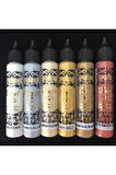 3d Boncuk Boya 6 Lı Set-1 / Boyutlu Boya 25 ml X 6 Adet