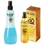 Redist Fön Suyu (Mavi Su) 400 Ml + Saç Bakım Yağı 40 Bitki