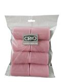 Croc 1207 Pembe Cırtlı Sünger Bigudi 8Li Çap 4Cm
