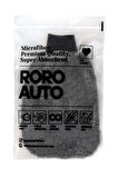 Roro Auto Olimpos Mikrofiber Oto Cam Bezi 50X70 Gri & Gri Araba Yıkama Eldiven Seti