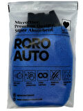 Roro Auto Alpler Mavi Mikrofiber Oto Temizlik Seti Araç Kurulama Havlusu Cam Bezi Yıkama Eldiveni