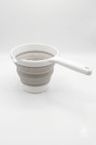 Katlanır Silikon Maşrapa 1 Litre Yer Kaplamayan Akıtma Ağızlı Banyo Mutfak Hamam Su Tası Gri