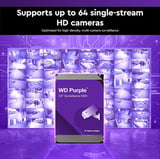 Wd 4Tb 3.5" Purple WD44PURZ Sata3 5400RPM 128MB 7/24 Güvenlık Harddisk