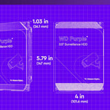 Wd 4Tb 3.5" Purple WD44PURZ Sata3 5400RPM 128MB 7/24 Güvenlık Harddisk