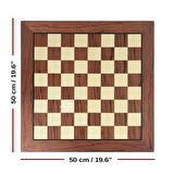 El Yapımı Ahşap Satranç Tablası Gül 50x50cm