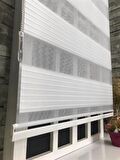 Pliseli Stor Zebra Perde Beyaz Etek Dilimli STB480