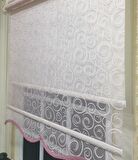 Çift Mekanizmalı Pembe Tül Perde ve Ekru Stor Perde STB2015-V12