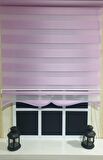 Zebra Stor Perde Organze Lila Etek Dilimli STB903