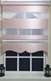 Zebra Stor Perde Pembe Geniş Bantlı Etek Dilimli ST 003