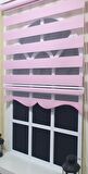 Zebra Stor Perde Pembe  Etek Dilimli ST 005